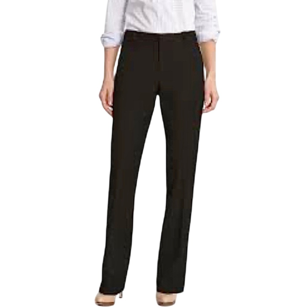 Banana Republic Petite Jackson Fit Mid Rise Ankle Trousers Pants 12P Black